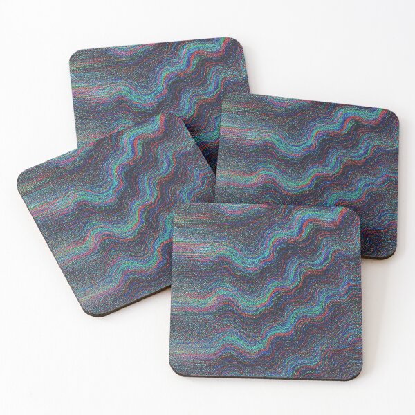 Item preview, Dark Rainbow Static Wave Pattern designed and sold by weirdfishes123.