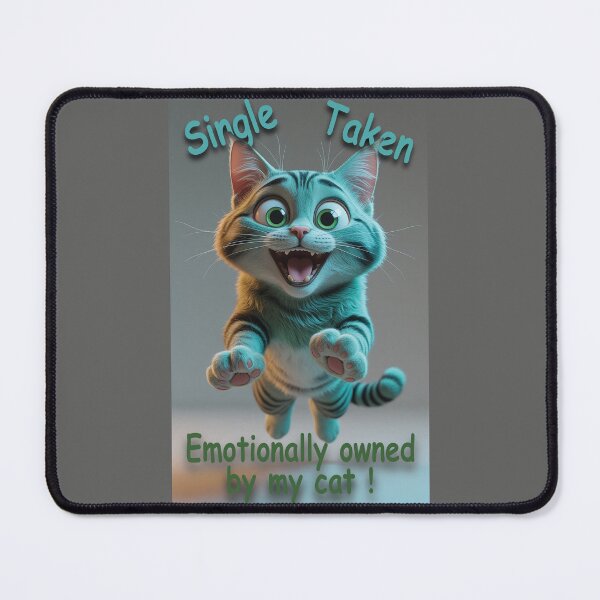Item preview, Emotionally Owned by My Cat – Funny Comic Style Cat Design designed and sold by ArtVibeDesign.