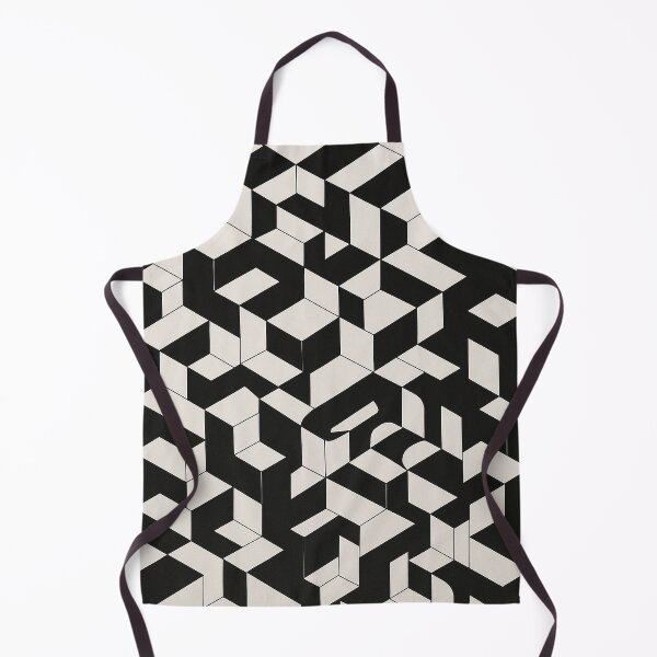 Item preview, Isometric Black and White Cube Pattern designed and sold by weirdfishes123.