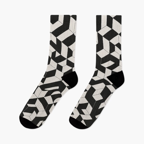 Item preview, Isometric Black and White Cube Pattern designed and sold by weirdfishes123.