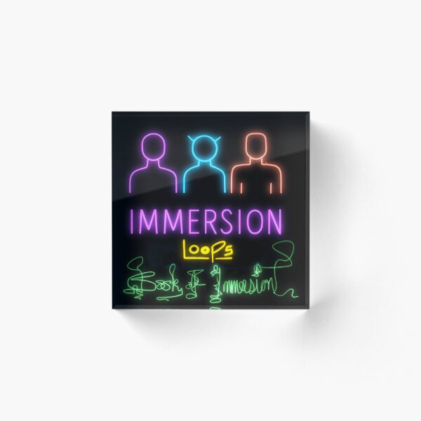 Neon sci-fi vibes from The Book of Immersion  Acrylic Block