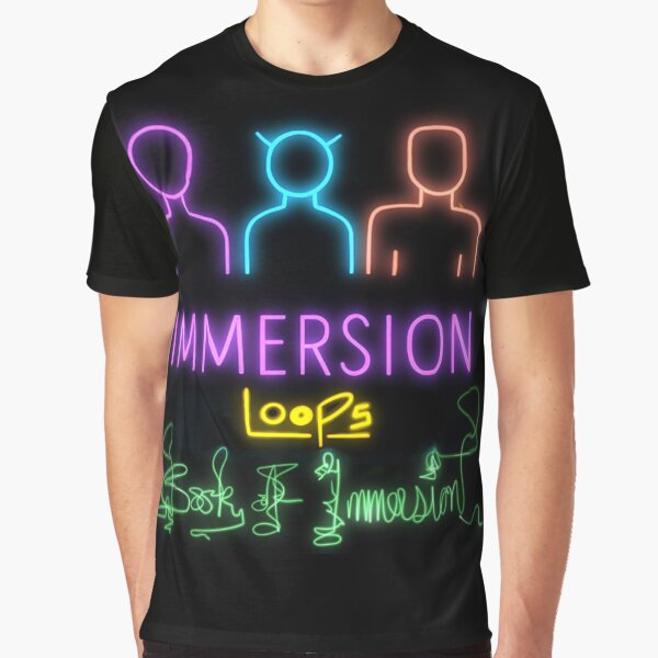 Neon sci-fi vibes from The Book of Immersion  Graphic T-Shirt