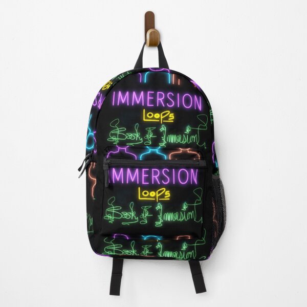 Neon sci-fi vibes from The Book of Immersion Backpack