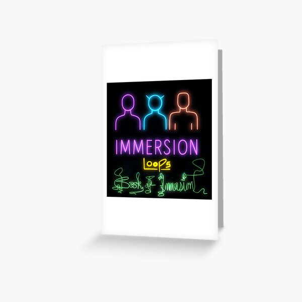 Neon sci-fi vibes from The Book of Immersion Greeting Card