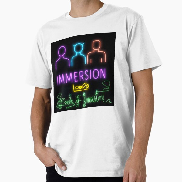 Neon sci-fi vibes from The Book of Immersion Premium T-Shirt