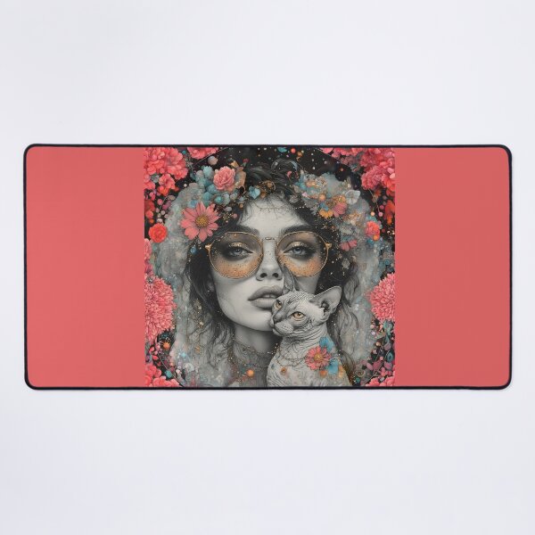 Item preview, Beautiful girl with a cat. designed and sold by Natalia-Vlad.
