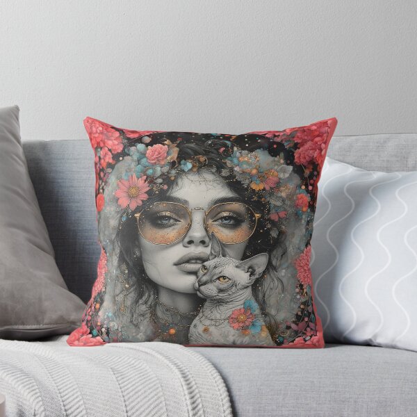 Item preview, Beautiful girl with a cat. designed and sold by Natalia-Vlad.