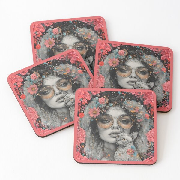 Item preview, Beautiful girl with a cat. designed and sold by Natalia-Vlad.