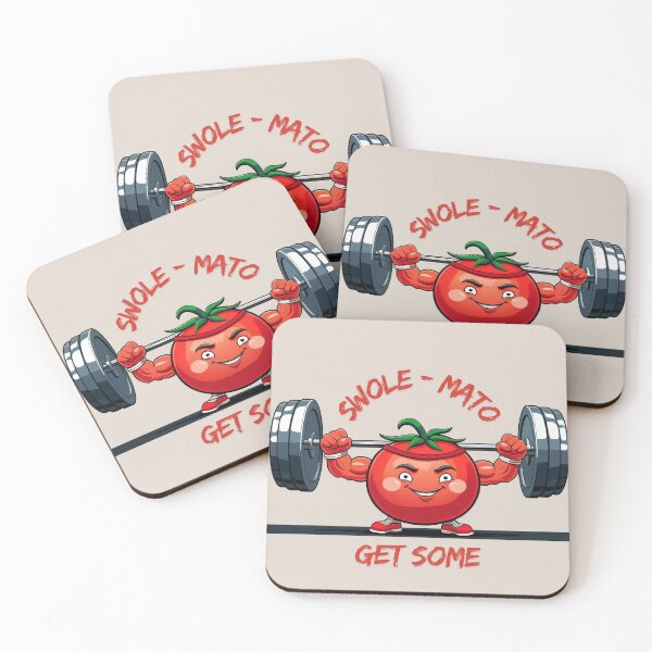 Item preview, Swole-mato Funny Tomato Gym Fitness Design designed and sold by ZestyThreads.