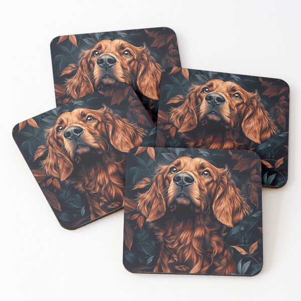 Item preview, Irish setter Portrait in Foliage designed and sold by PetsArt.