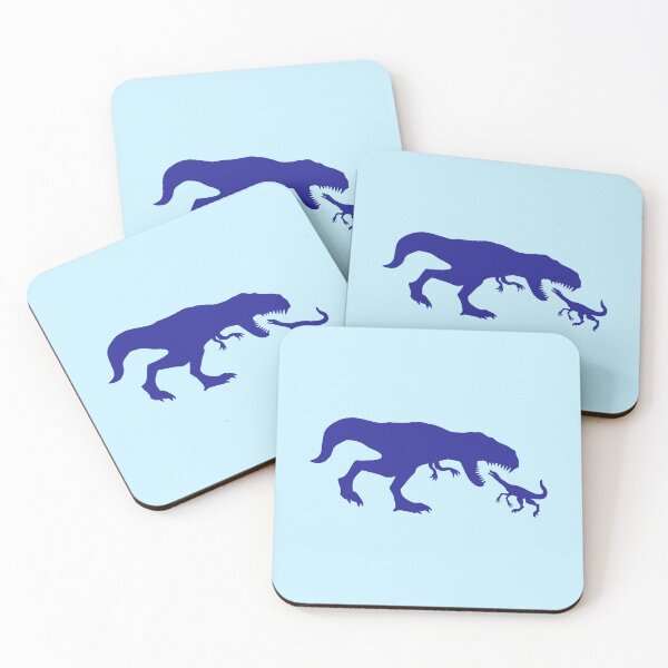 Item preview, T-Rex 2 Raptor Velociraptor Tyrannosaurus Rex Attacking Fighting Duel designed and sold by shirt-o-mat.