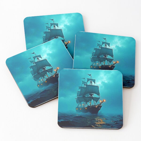 Item preview, Ghost Ship on the Stormy Seas Design designed and sold by Health And Fitness Posts e-Store.