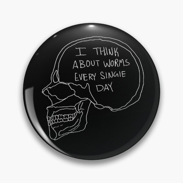 Item preview, “I think about worms every single day” white designed and sold by Lydia.Create.