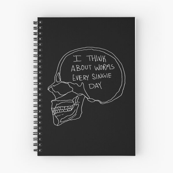 Item preview, “I think about worms every single day” white designed and sold by Lydia.Create.