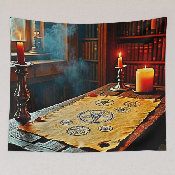 Item preview, Ancient Spells on a Mystic Scroll designed and sold by Health And Fitness Posts e-Store.