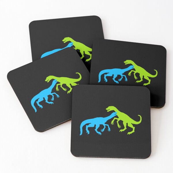 Item preview, Copy of 2 Raptor Velociraptor Rex Attacking Fighting Duel Fight Enemy Bite designed and sold by shirt-o-mat.