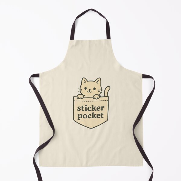Item preview, Cat in a Pocket Graphic "Sticker Pocket" designed and sold by Caliopee.