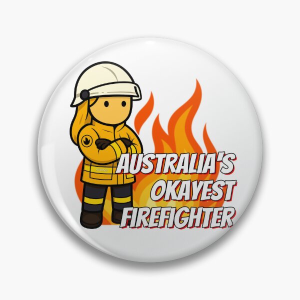 Item preview, Australia's Okayest Firefighter - Female, Rural, Light Hair designed and sold by Flashover.