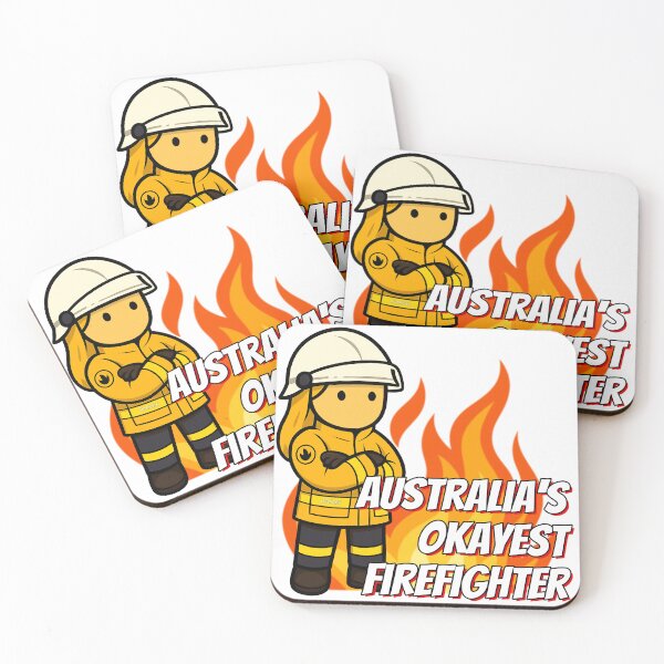 Item preview, Australia's Okayest Firefighter - Female, Rural, Light Hair designed and sold by Flashover.