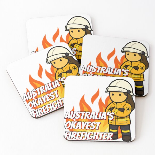 Item preview, Australia's Okayest Firefighter - Female, Rural, Dark Hair designed and sold by Flashover.