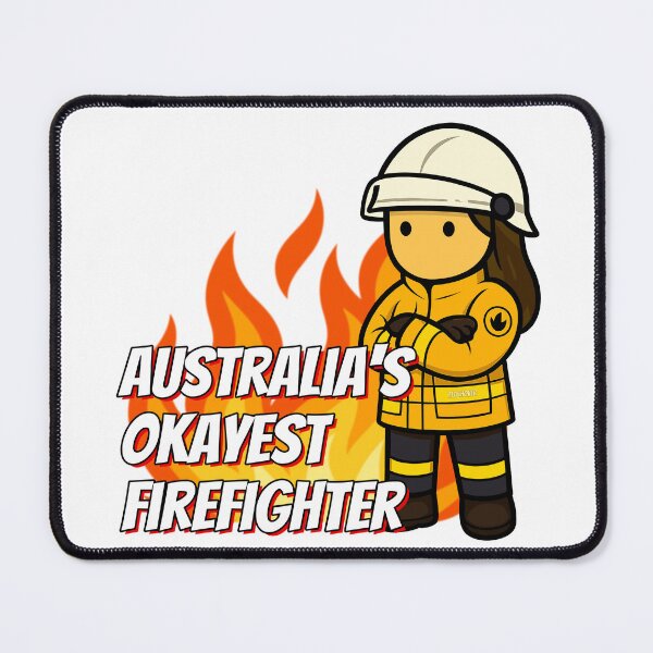Item preview, Australia's Okayest Firefighter - Female, Rural, Dark Hair designed and sold by Flashover.