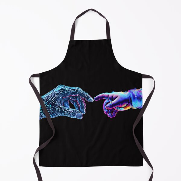 Item preview, Neon Baby and Digital Hand Connection – Futuristic Humanity Art designed and sold by WHDProduction45.