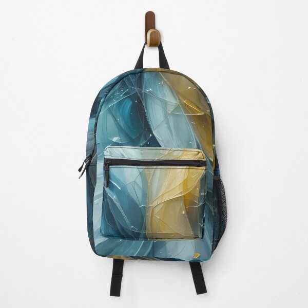 Item preview, Blue and Yellow Abstract Curves – Generative Oil Painting with Transparency designed and sold by Dino-Lune.