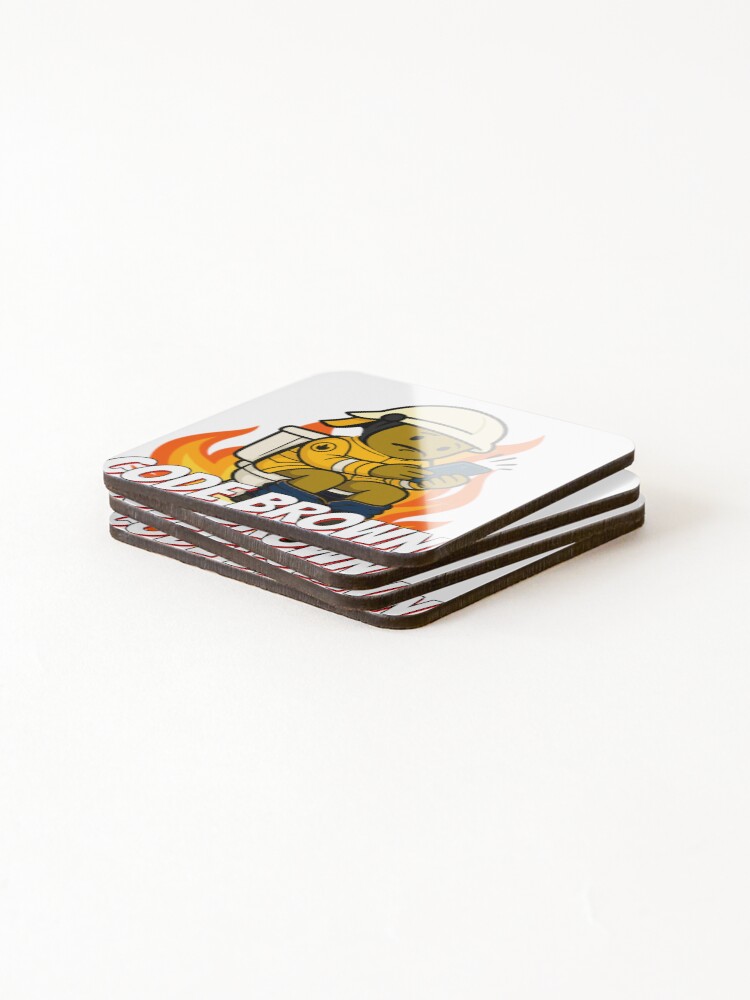 Thumbnail 4 of 5, Coasters (Set of 4), Custom: Code Brown (Request) designed and sold by Flashover.