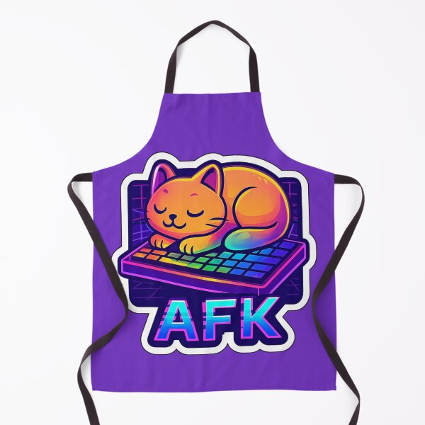 Item preview, "AFK" Funny Gamer Cat Loaf Vector Sticker designed and sold by catastrocat.