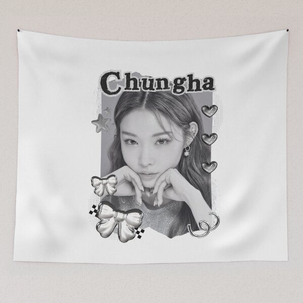 Item preview, Chung Ha Kpop Solo Artist Black and White Collage Digital Art Portrait designed and sold by AJUNICE STUDIO.