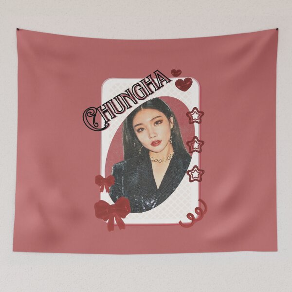 Item preview, Chung Ha Kpop Solo Artist Card Red Aesthetic Collage Design designed and sold by AJUNICE STUDIO.