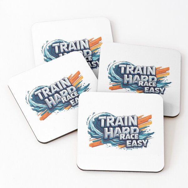 Item preview, Train Hard, Race Easy – Triathlon Motivation Sticker designed and sold by Triathlongram.