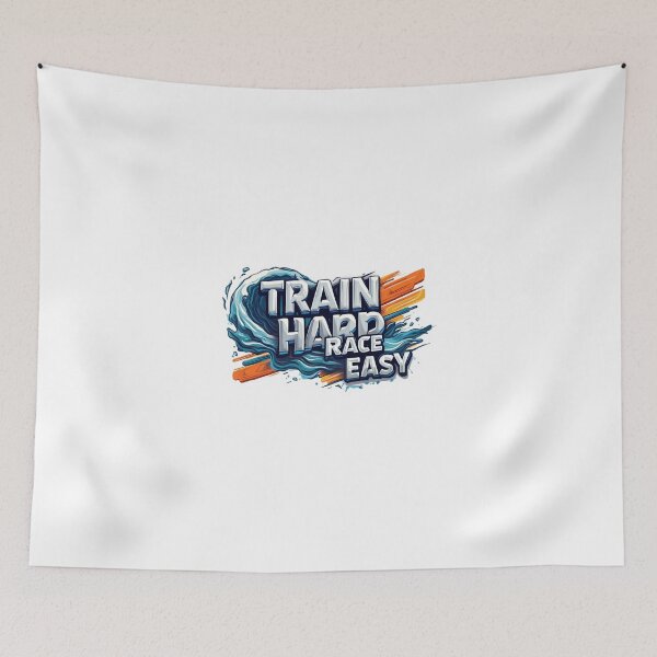 Item preview, Train Hard, Race Easy – Triathlon Motivation Sticker designed and sold by Triathlongram.