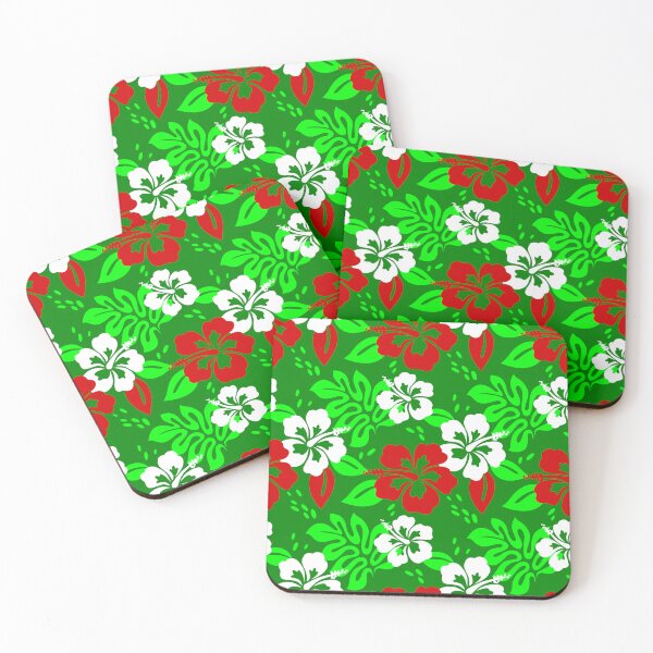 Item preview, luau christmas hawaiian hibiscus tropical floral designed and sold by Gossip Rag.