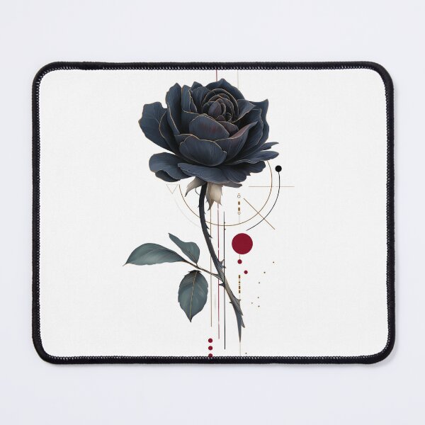 Item preview, Black Rose Geometric Art | Dark Floral Aesthetic Design designed and sold by unclejohncorner.
