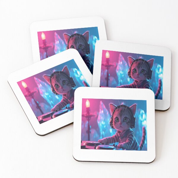 Item preview, DJ Cat Vibes – Kawaii Anime Style Party Design designed and sold by Fire-Beetle Incorporated (firebeetle).