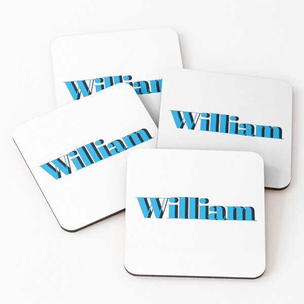Item preview, William Name Design – Bold Blue Boys Name Gift designed and sold by Monika Howarth.