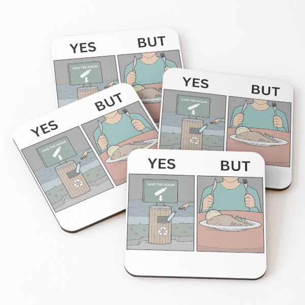Item preview, Yes But Save The Ocean Version - Thanksgiving, Christmas And Birthday Party Gift Ideas for Memes Lovers and Fans designed and sold by Memeing Everything.