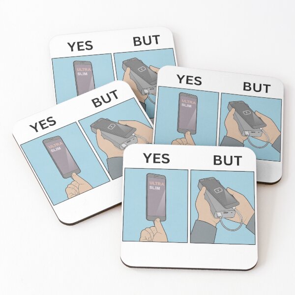 Item preview, Yes But Slim Phones Battery Version - Thanksgiving, Christmas And Birthday Party Gift Ideas for Memes Lovers and Fans designed and sold by Memeing Everything.
