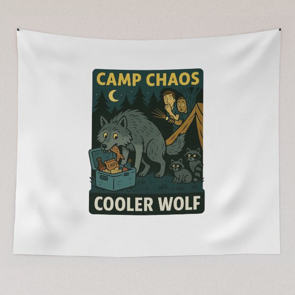 Item preview, Camp Chaos – Cooler Wolf designed and sold by Camp Chaos by Wharf Wreckers.