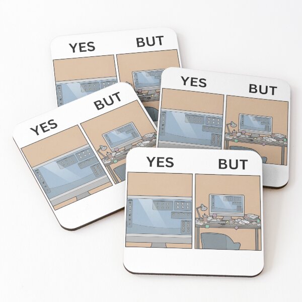 Item preview, Yes But Work Station Version - Thanksgiving, Christmas And Birthday Party Gift Ideas for Memes Lovers and Fans designed and sold by Memeing Everything.