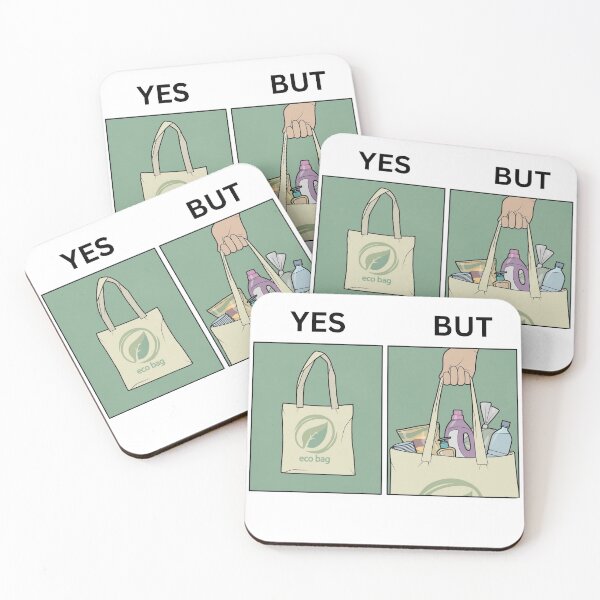 Item preview, Yes But Eco Friendly Bags Version - Thanksgiving, Christmas And Birthday Party Gift Ideas for Memes Lovers and Fans designed and sold by Memeing Everything.
