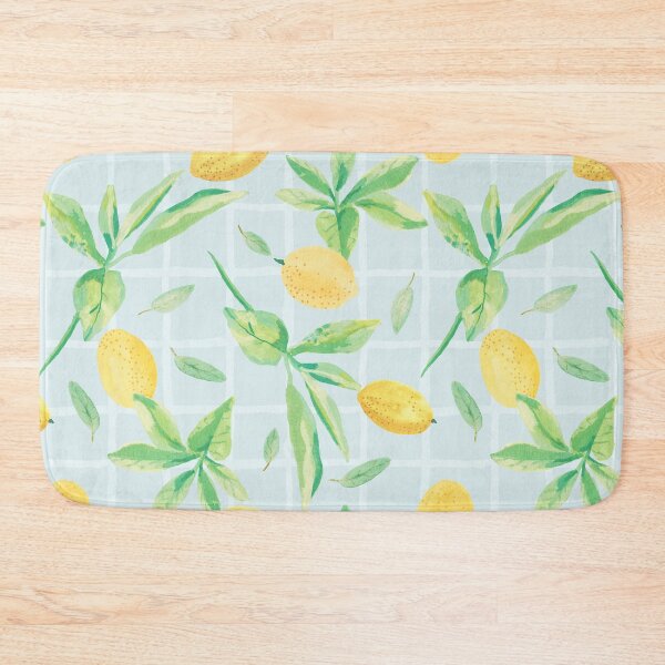 Item preview, Lemons and lattice watercolor pattern designed and sold by SaryandSaff.
