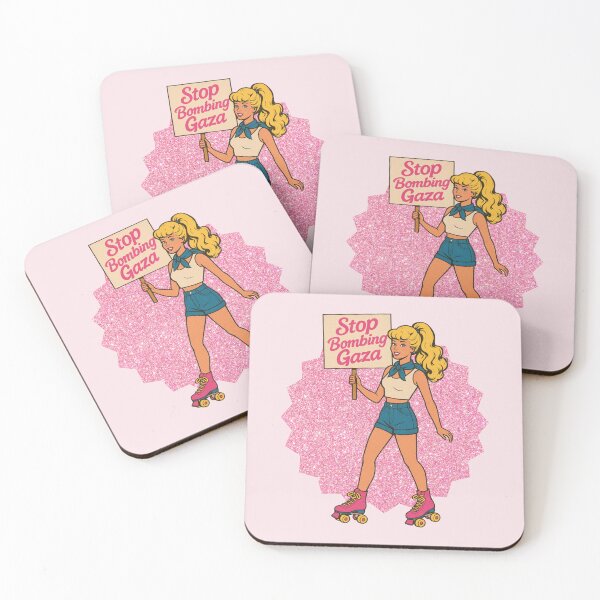 Item preview, Stop Bombing Gaza Retro Barbie Pop Art Protest Sign Demo Free Palestine Free Gaza designed and sold by Annika Shurafa.