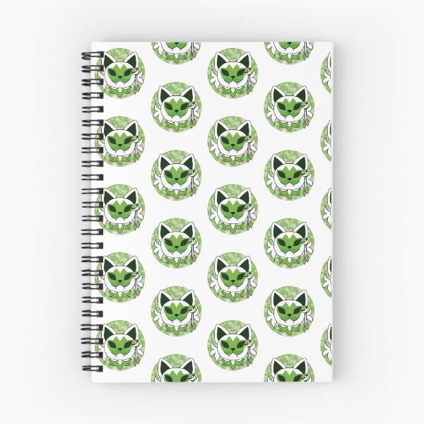 Item preview, Fantasy Monster Kabuki Mask Grass Cat WB designed and sold by ClaireBlaire.
