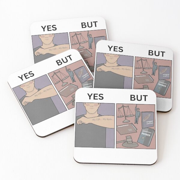 Item preview, Yes But My Life My Rules Tattoo Version - Thanksgiving, Christmas And Birthday Party Gift Ideas for Memes Lovers and Fans designed and sold by Memeing Everything.