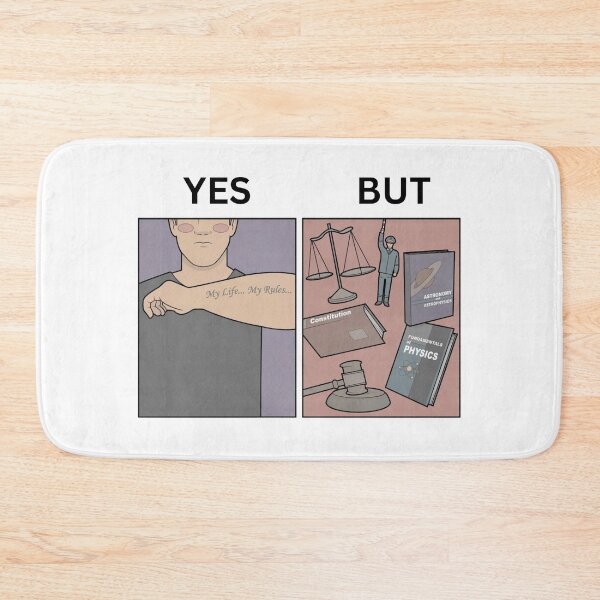 Item preview, Yes But My Life My Rules Tattoo Version - Thanksgiving, Christmas And Birthday Party Gift Ideas for Memes Lovers and Fans designed and sold by Memeing Everything.
