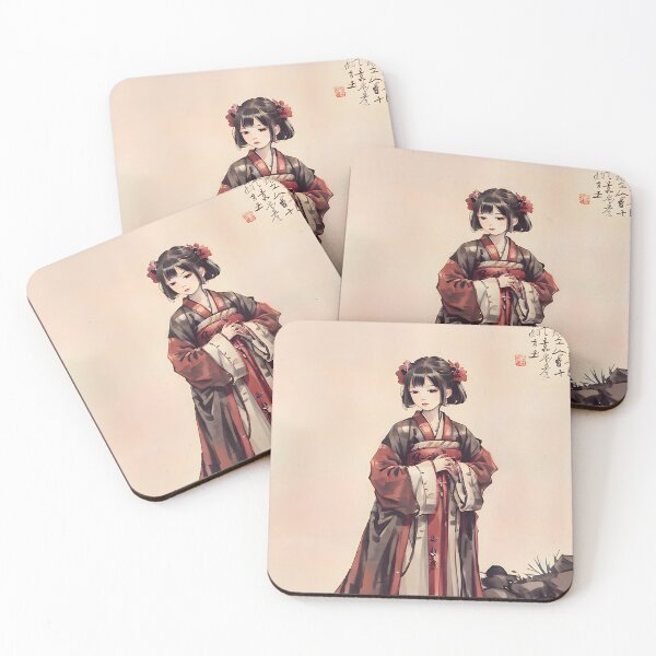 Item preview, Fiery Traditional Chinese Portrait - Flames of Grace designed and sold by Neris-Ink.