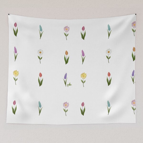 Item preview, Thousand small flowers – colorful floral pattern designed and sold by PitiHerreraStudio.