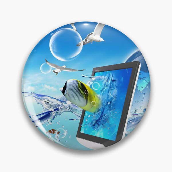Item preview, Frutiger Aero Aqua Fish Design designed and sold by LGA-SHOP.